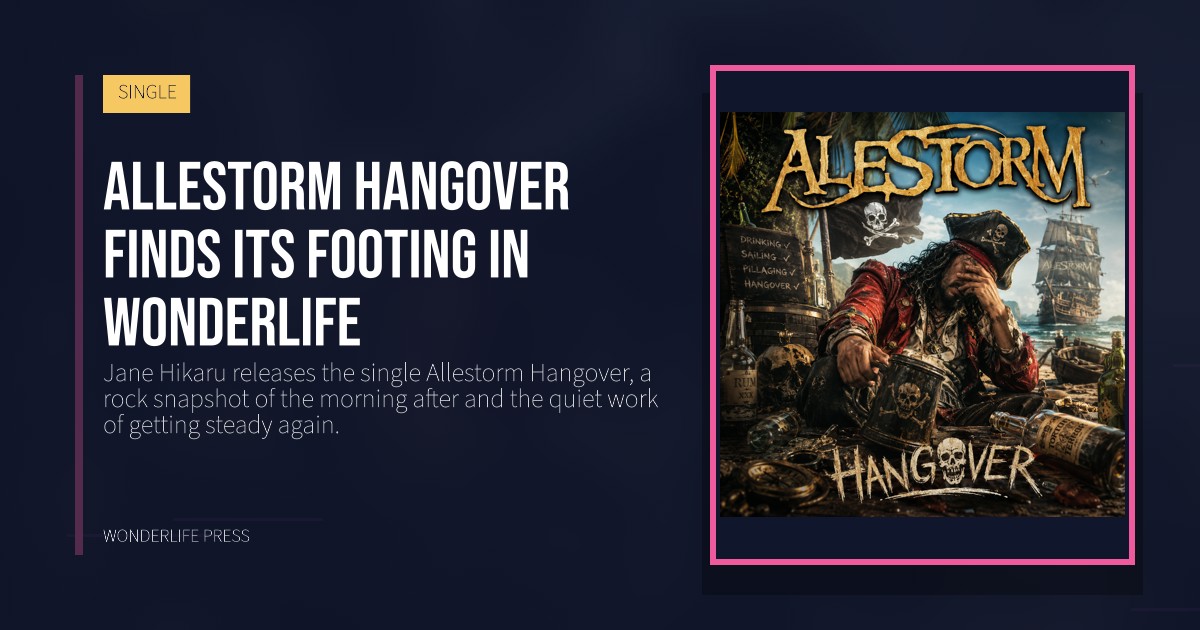 Wonderlife Press: Allestorm Hangover finds its footing in Wonderlife. release artwork. SINGLE.