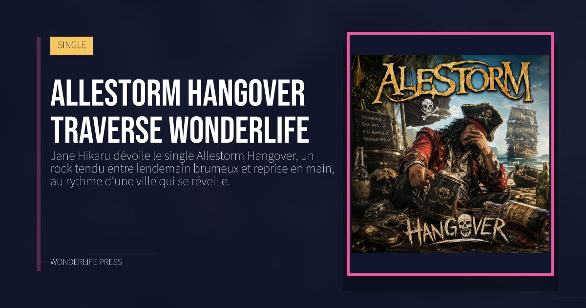 Wonderlife Press: Allestorm Hangover traverse Wonderlife. pochette de la sortie. SINGLE.