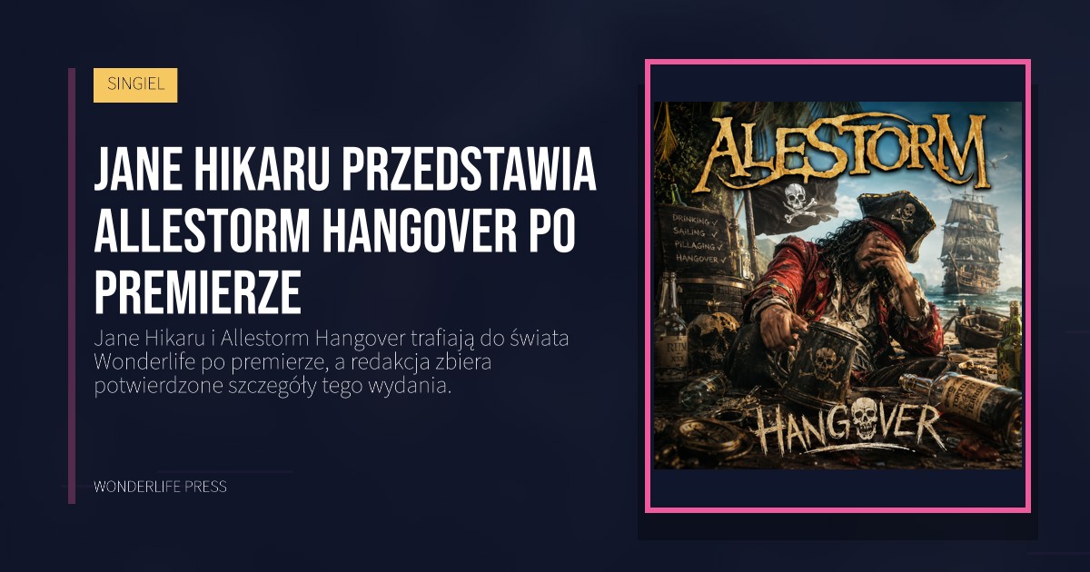 Wonderlife Press: Jane Hikaru przedstawia Allestorm Hangover po premierze. okładka wydawnictwa. SINGIEL.