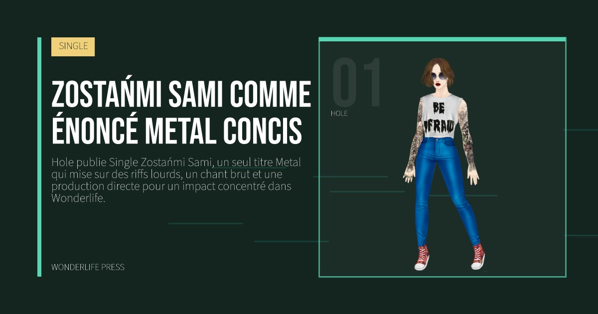 Wonderlife Press: Zostańmi Sami comme énoncé metal concis. portrait des artistes. SINGLE.