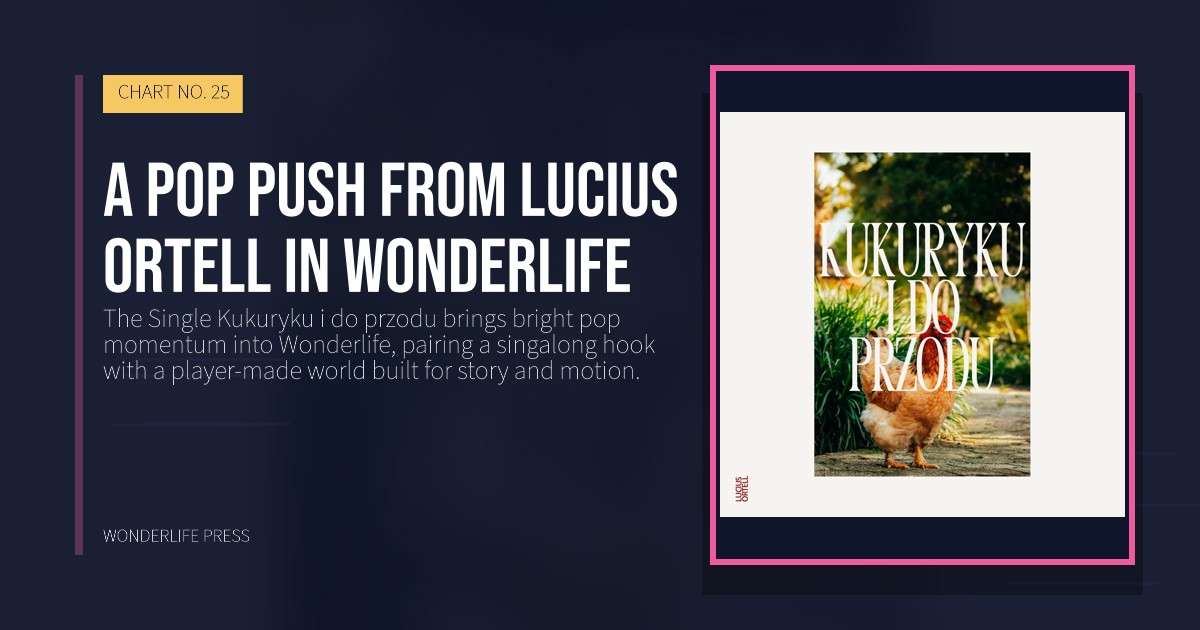 Wonderlife Press: A pop push from Lucius Ortell in Wonderlife. release artwork. CHART NO. 25.