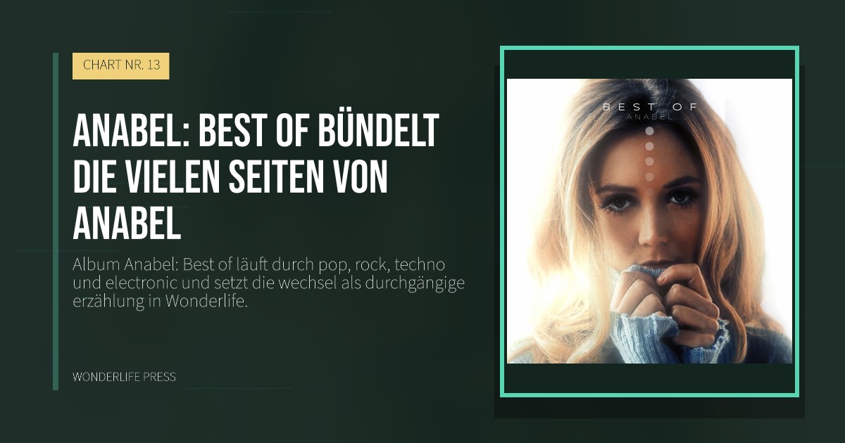 Wonderlife Press: Anabel: Best of bündelt die vielen seiten von Anabel. Veröffentlichungscover. CHART NR. 13.