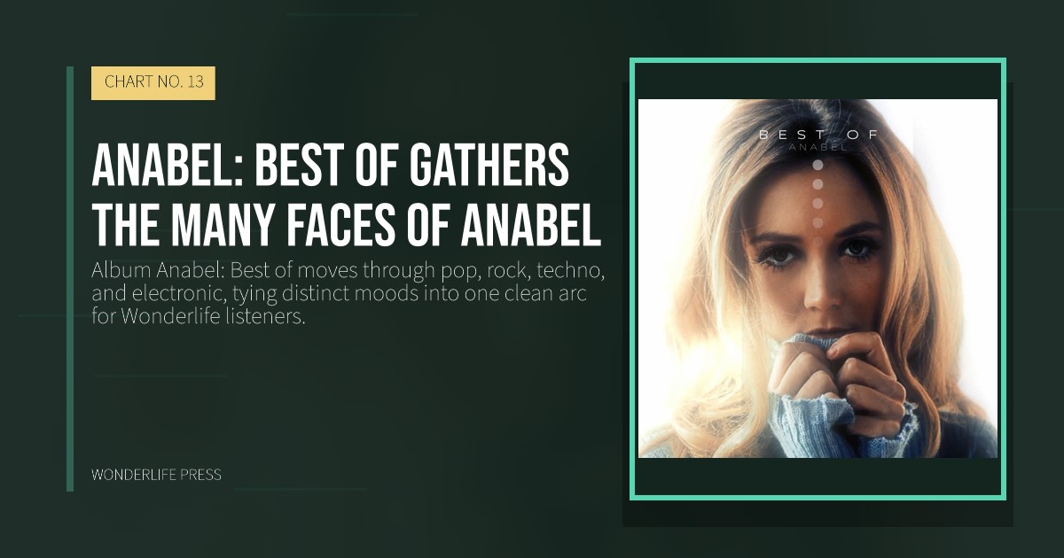 Wonderlife Press: Anabel: Best of gathers the many faces of Anabel. release artwork. CHART NO. 13.