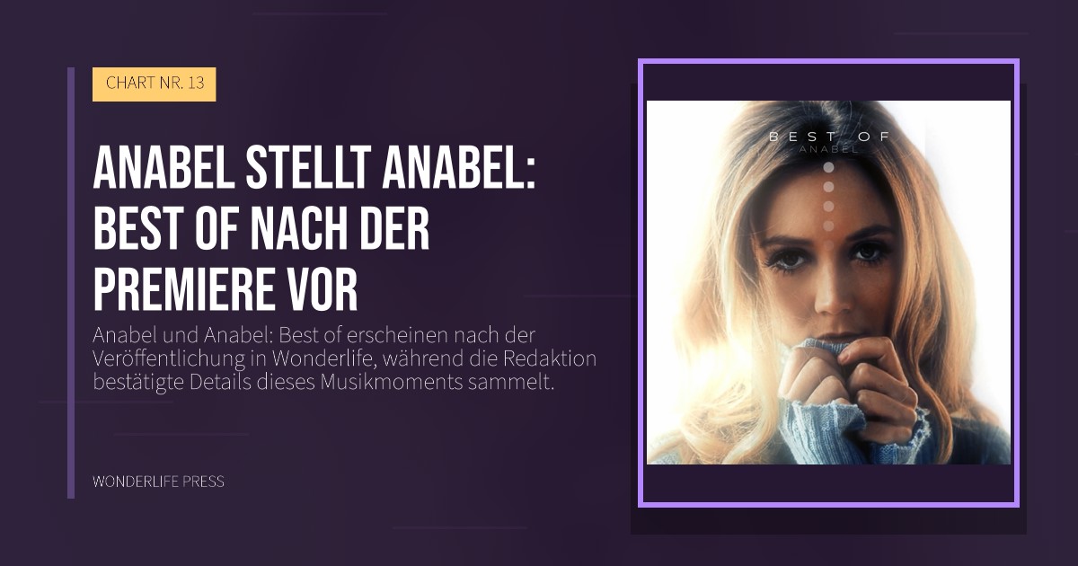 Wonderlife Press: Anabel stellt Anabel: Best of nach der Premiere vor. Veröffentlichungscover. CHART NR. 13.