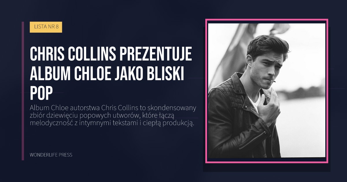 Wonderlife Press: Chris Collins prezentuje Album Chloe jako bliski pop. okładka wydawnictwa. LISTA NR 8.