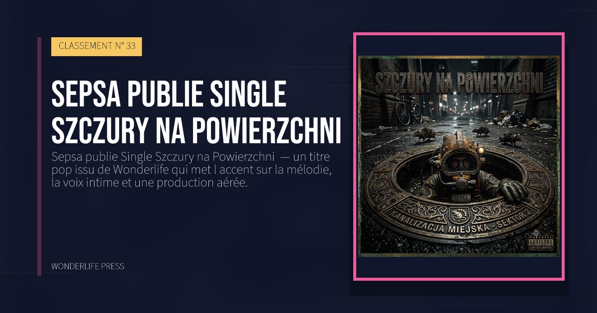 Wonderlife Press: Sepsa publie Single Szczury na Powierzchni. pochette de la sortie. CLASSEMENT N° 33.