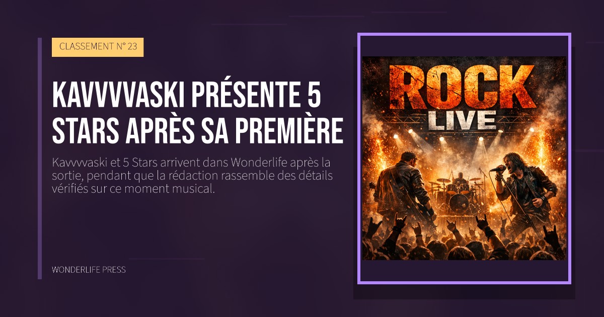 Wonderlife Press: Kavvvvaski présente 5 Stars après sa première. pochette de la sortie. CLASSEMENT N° 23.