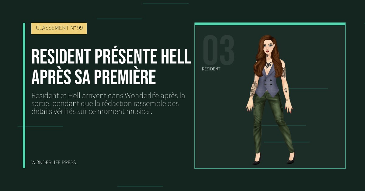 Wonderlife Press: Resident présente Hell après sa première. portrait des artistes. CLASSEMENT N° 99.