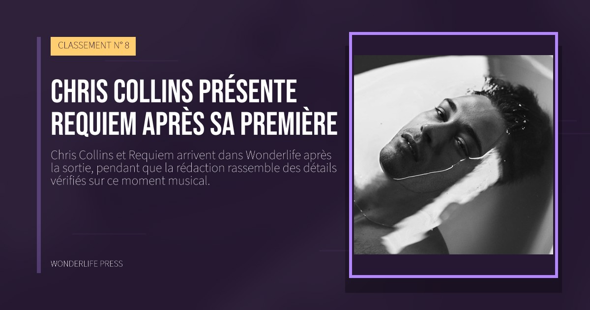 Wonderlife Press: Chris Collins présente Requiem après sa première. pochette de la sortie. CLASSEMENT N° 8.