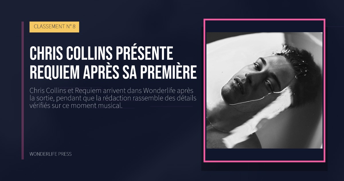 Wonderlife Press: Chris Collins présente Requiem après sa première. pochette de la sortie. CLASSEMENT N° 8.