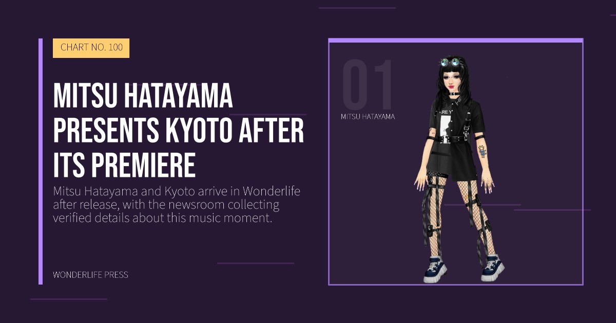 Wonderlife Press: Mitsu Hatayama presents Kyoto after its premiere. artist portrait. CHART NO. 100.