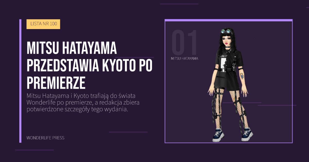 Wonderlife Press: Mitsu Hatayama przedstawia Kyoto po premierze. portret artystów. LISTA NR 100.