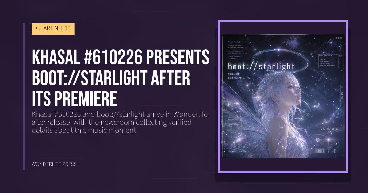 Wonderlife Press: Khasal #610226 presents boot://starlight after its premiere. release artwork. CHART NO. 13.