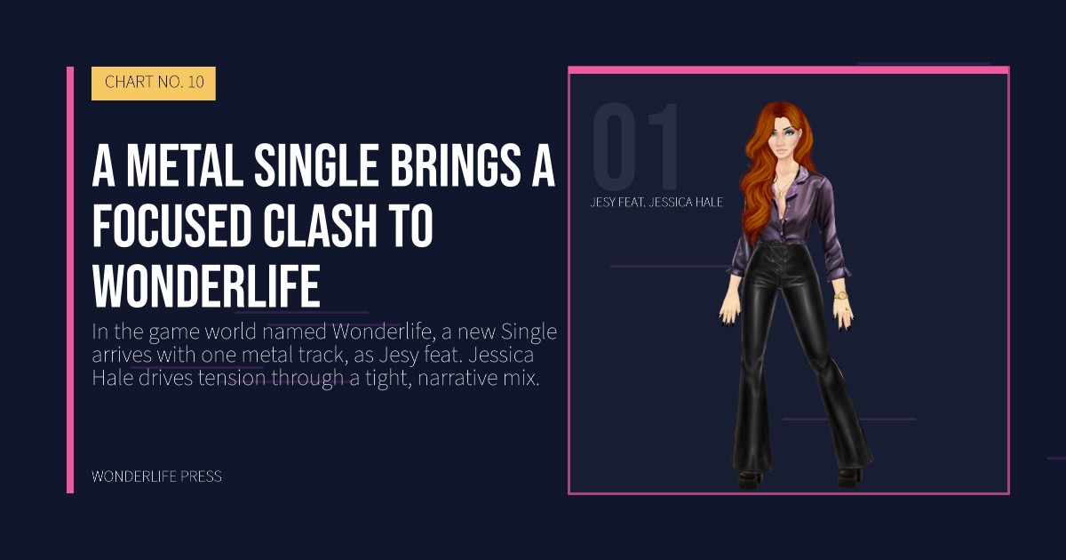 Wonderlife Press: A metal Single brings a focused clash to Wonderlife. artist portrait. CHART NO. 10.