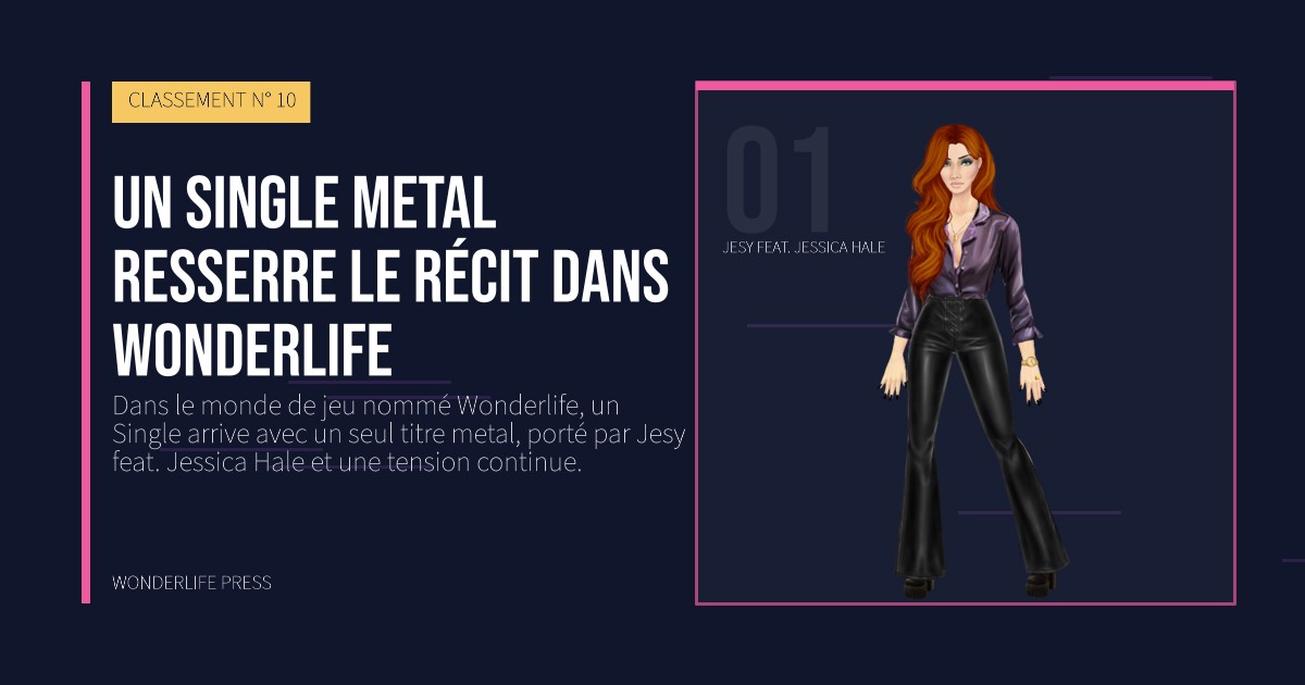 Wonderlife Press: Un Single metal resserre le récit dans Wonderlife. portrait des artistes. CLASSEMENT N° 10.