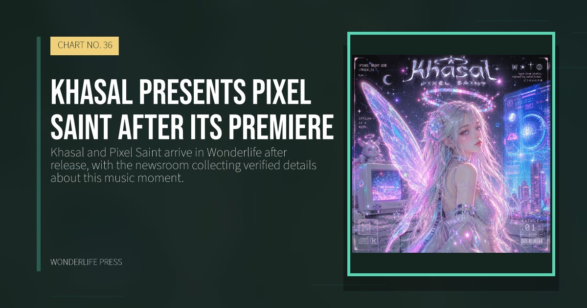 Wonderlife Press: Khasal presents Pixel Saint after its premiere. release artwork. CHART NO. 36.