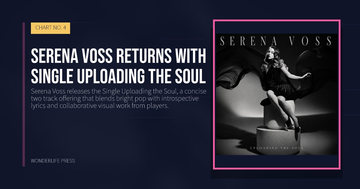 Wonderlife Press: Serena Voss returns with Single Uploading the Soul. release artwork. CHART NO. 4.