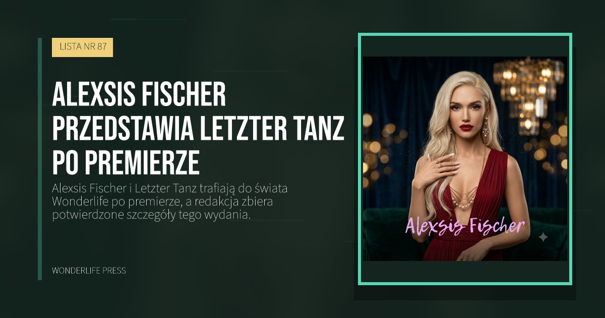 Wonderlife Press: Alexsis Fischer przedstawia Letzter Tanz po premierze. okładka wydawnictwa. LISTA NR 87.