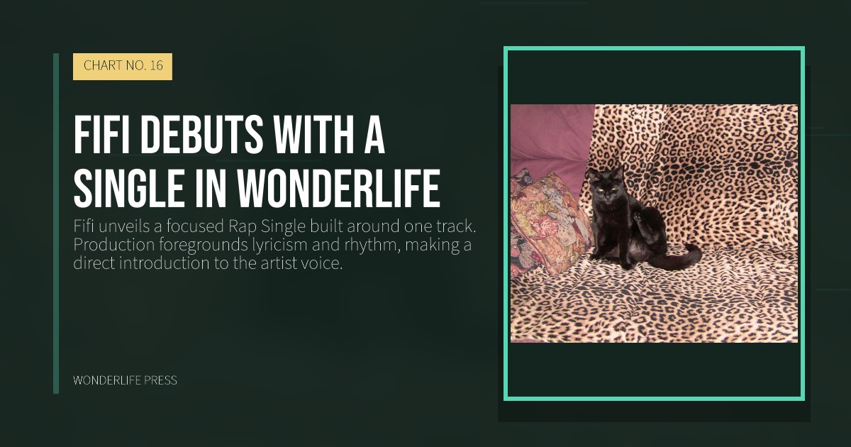 Wonderlife Press: Fifi debuts with a single in Wonderlife. release artwork. CHART NO. 16.