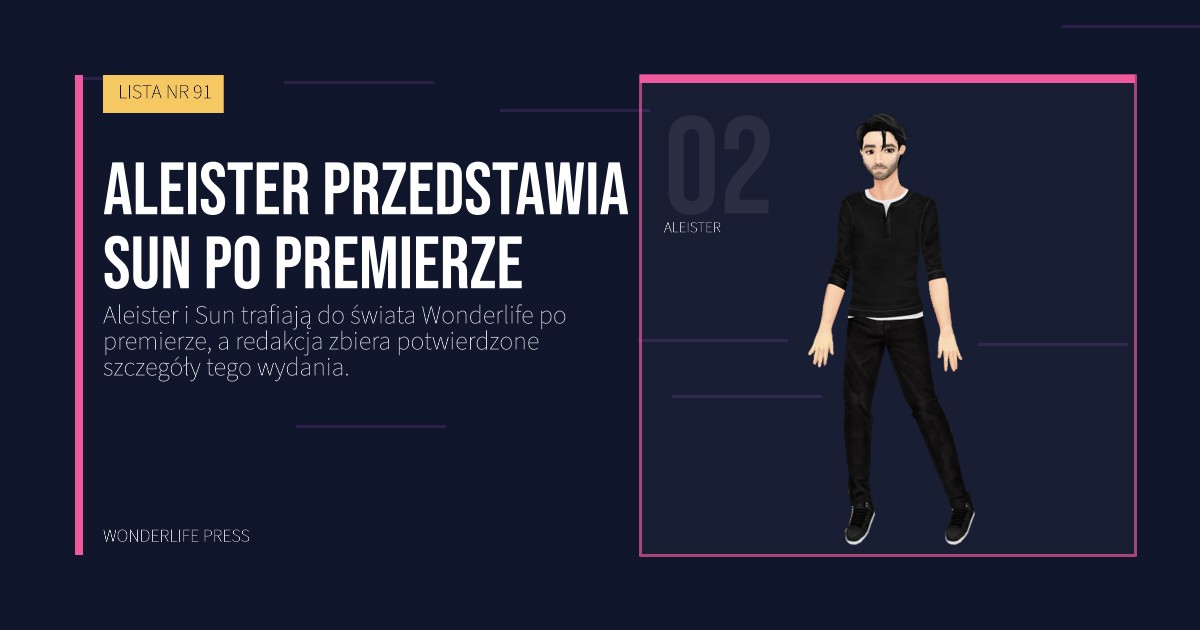 Wonderlife Press: Aleister przedstawia Sun po premierze. portret artystów. LISTA NR 91.