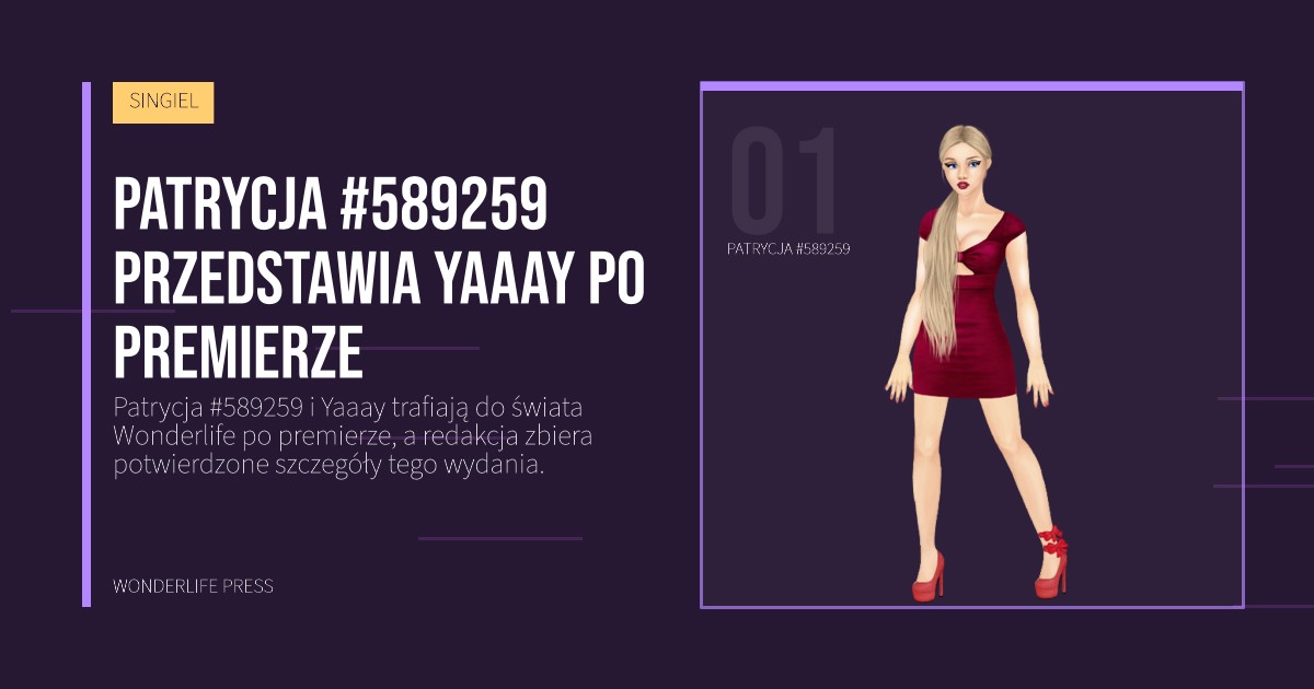 Wonderlife Press: Patrycja #589259 przedstawia Yaaay po premierze. portret artystów. SINGIEL.