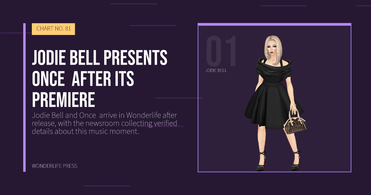 Wonderlife Press: Jodie Bell presents Once after its premiere. artist portrait. CHART NO. 81.
