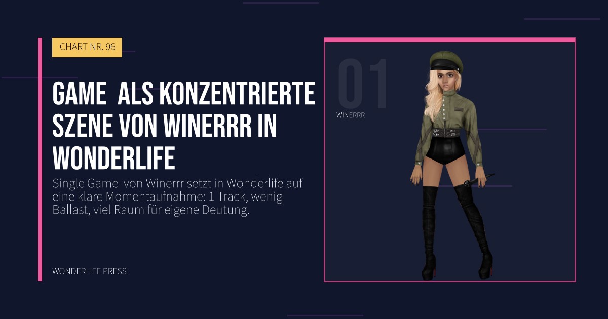 Wonderlife Press: Game als konzentrierte Szene von Winerrr in Wonderlife. Künstlerporträt. CHART NR. 96.