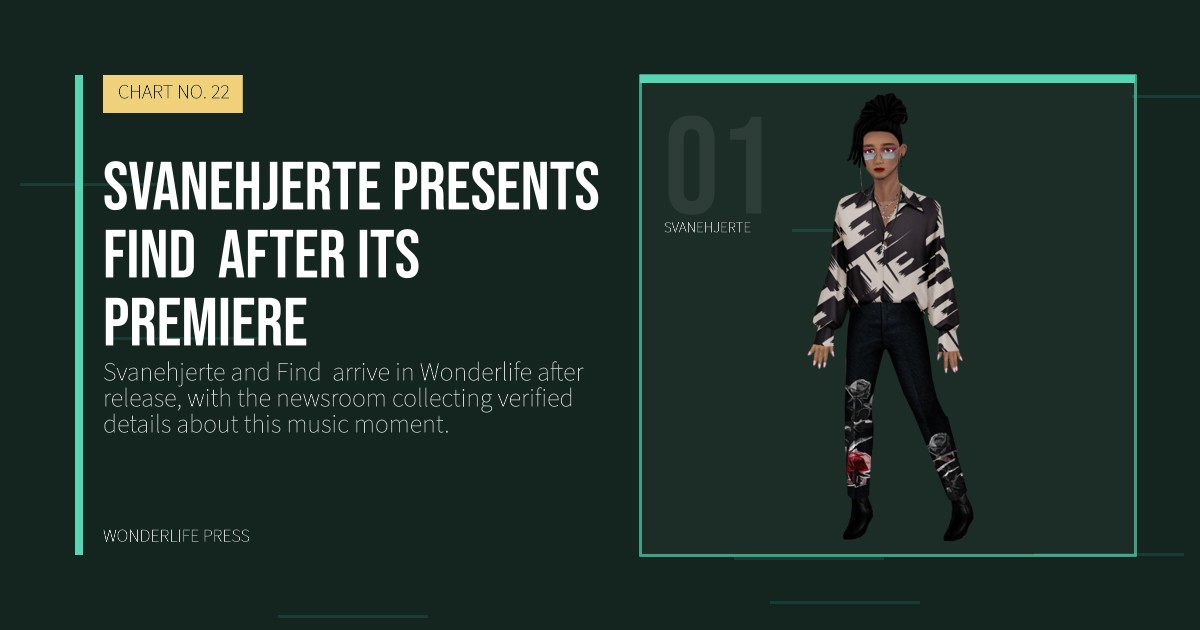 Wonderlife Press: Svanehjerte presents Find  after its premiere. artist portrait. CHART NO. 22.