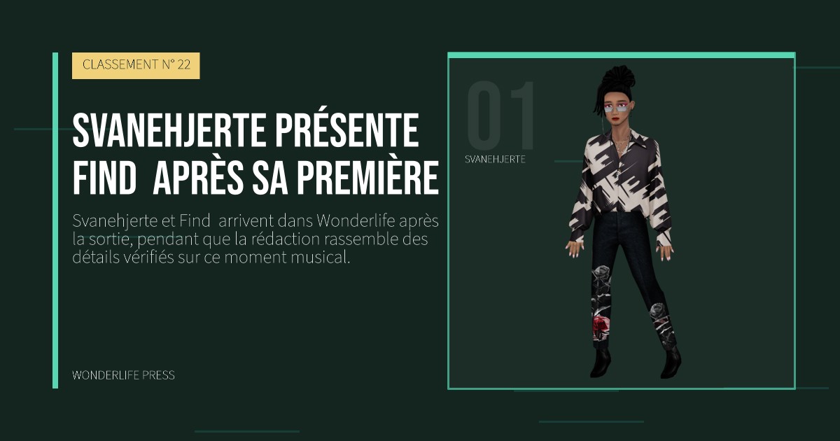 Wonderlife Press: Svanehjerte présente Find  après sa première. portrait des artistes. CLASSEMENT N° 22.