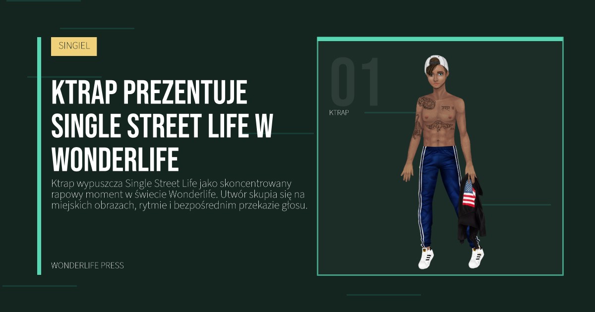 Wonderlife Press: Ktrap prezentuje Single Street Life w Wonderlife. portret artystów. SINGIEL.