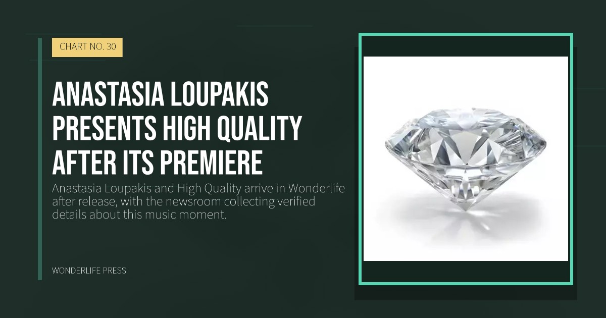 Wonderlife Press: Anastasia Loupakis presents High Quality after its premiere. release artwork. CHART NO. 30.