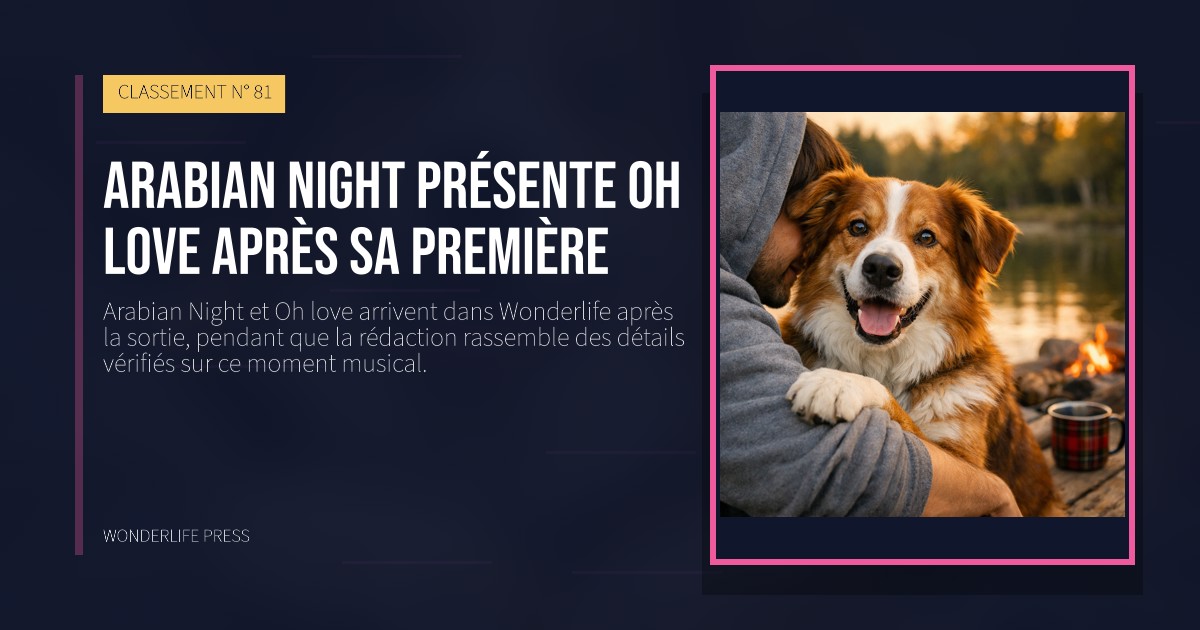 Wonderlife Press: Arabian Night présente Oh love après sa première. pochette de la sortie. CLASSEMENT N° 81.