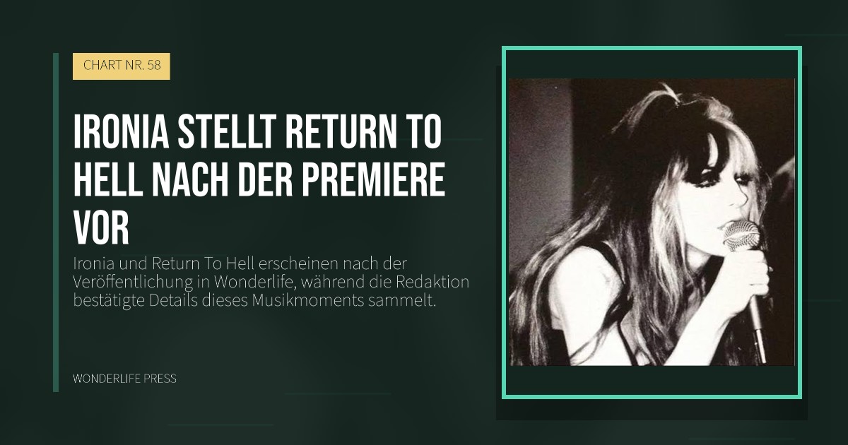 Wonderlife Press: Ironia stellt Return To Hell nach der Premiere vor. Veröffentlichungscover. CHART NR. 58.