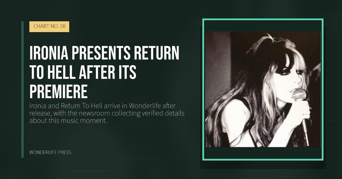 Wonderlife Press: Ironia presents Return To Hell after its premiere. release artwork. CHART NO. 58.