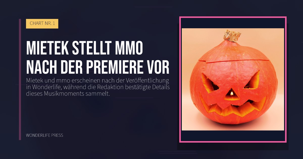 Wonderlife Press: Mietek stellt mmo nach der Premiere vor. Veröffentlichungscover. CHART NR. 1.