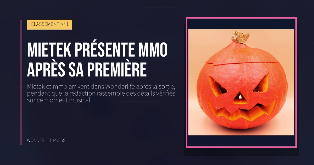 Wonderlife Press: Mietek présente mmo après sa première. pochette de la sortie. CLASSEMENT N° 1.