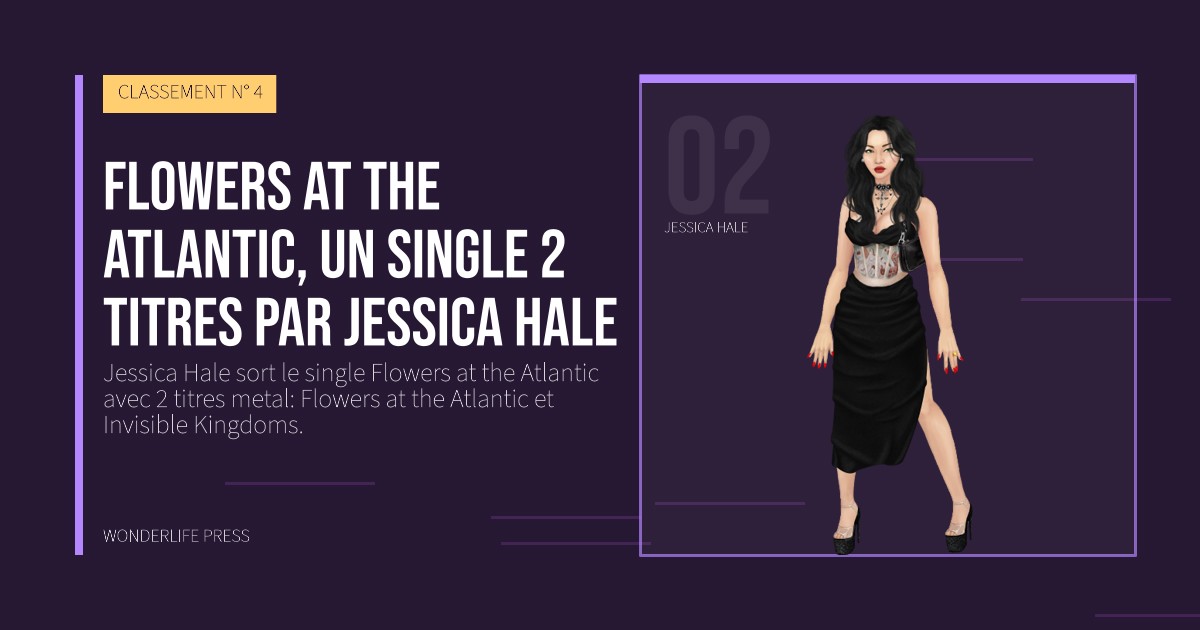 Wonderlife Press: Flowers at the Atlantic, un single 2 titres par Jessica Hale. portrait des artistes. CLASSEMENT N° 4.