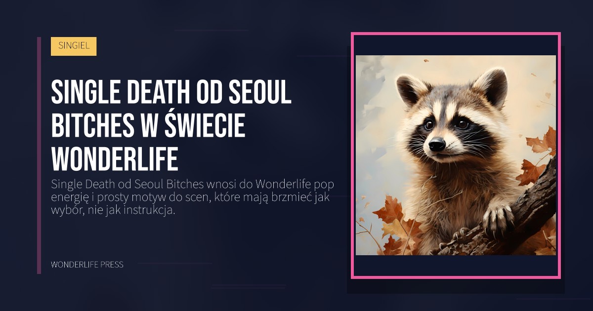 Wonderlife Press: Single Death od Seoul Bitches w świecie Wonderlife. okładka wydawnictwa. SINGIEL.