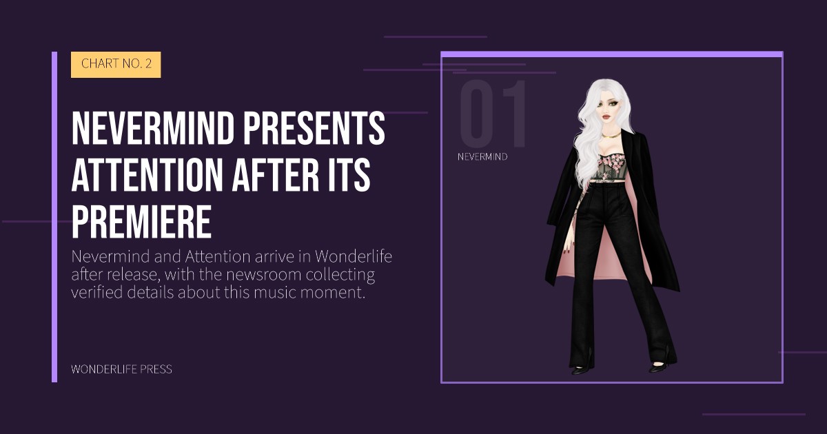 Wonderlife Press: Nevermind presents Attention after its premiere. artist portrait. CHART NO. 2.