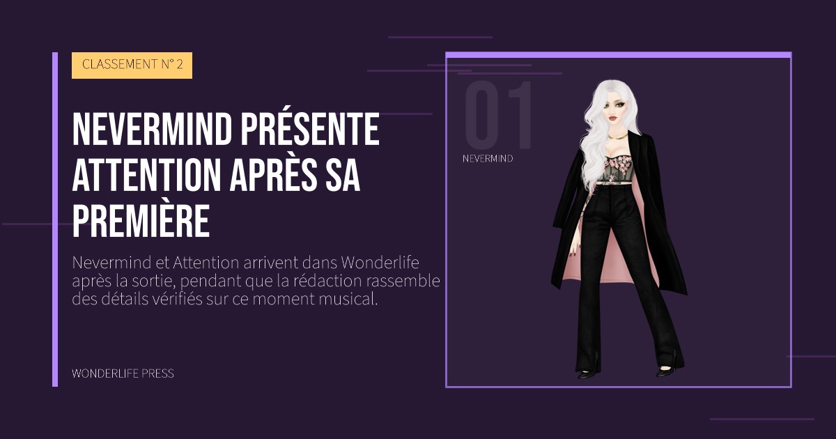 Wonderlife Press: Nevermind présente Attention après sa première. portrait des artistes. CLASSEMENT N° 2.