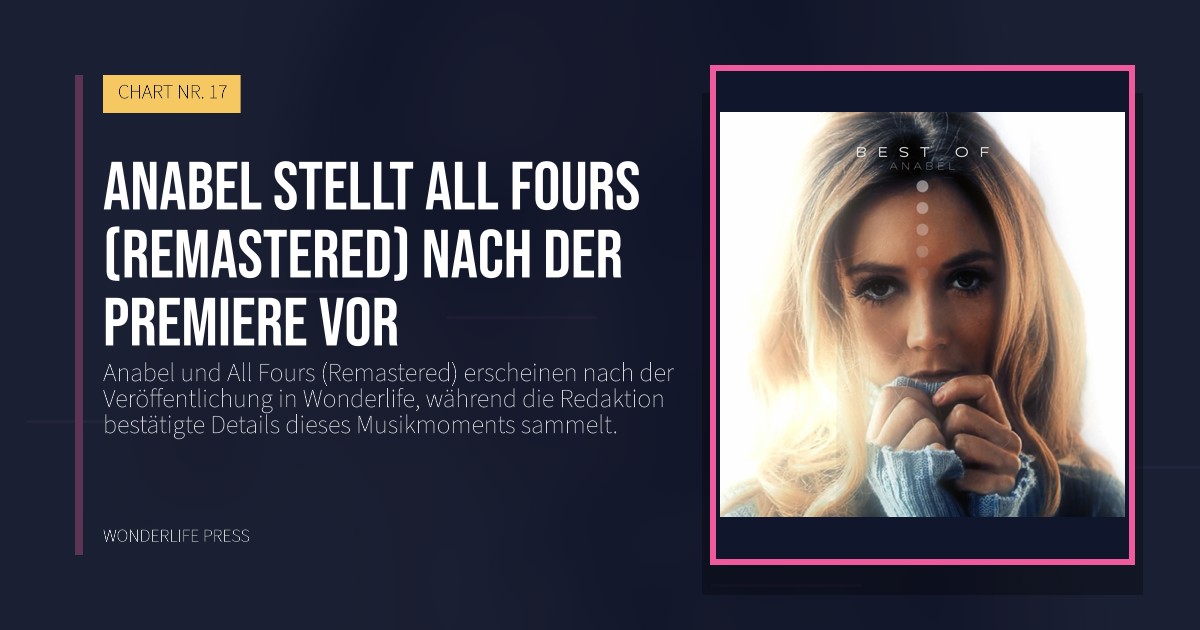 Wonderlife Press: Anabel stellt All Fours (Remastered) nach der Premiere vor. Veröffentlichungscover. CHART NR. 17.