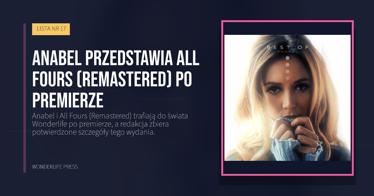 Wonderlife Press: Anabel przedstawia All Fours (Remastered) po premierze. okładka wydawnictwa. LISTA NR 17.