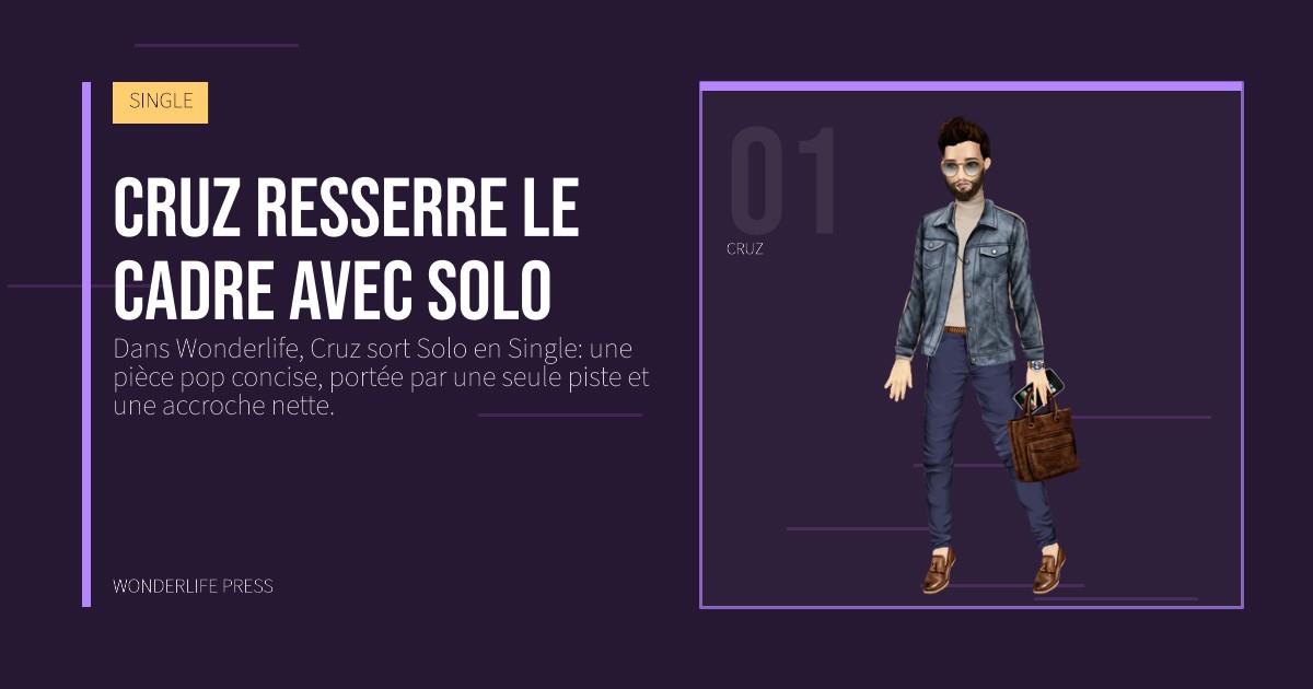 Wonderlife Press: Cruz resserre le cadre avec Solo. portrait des artistes. SINGLE.