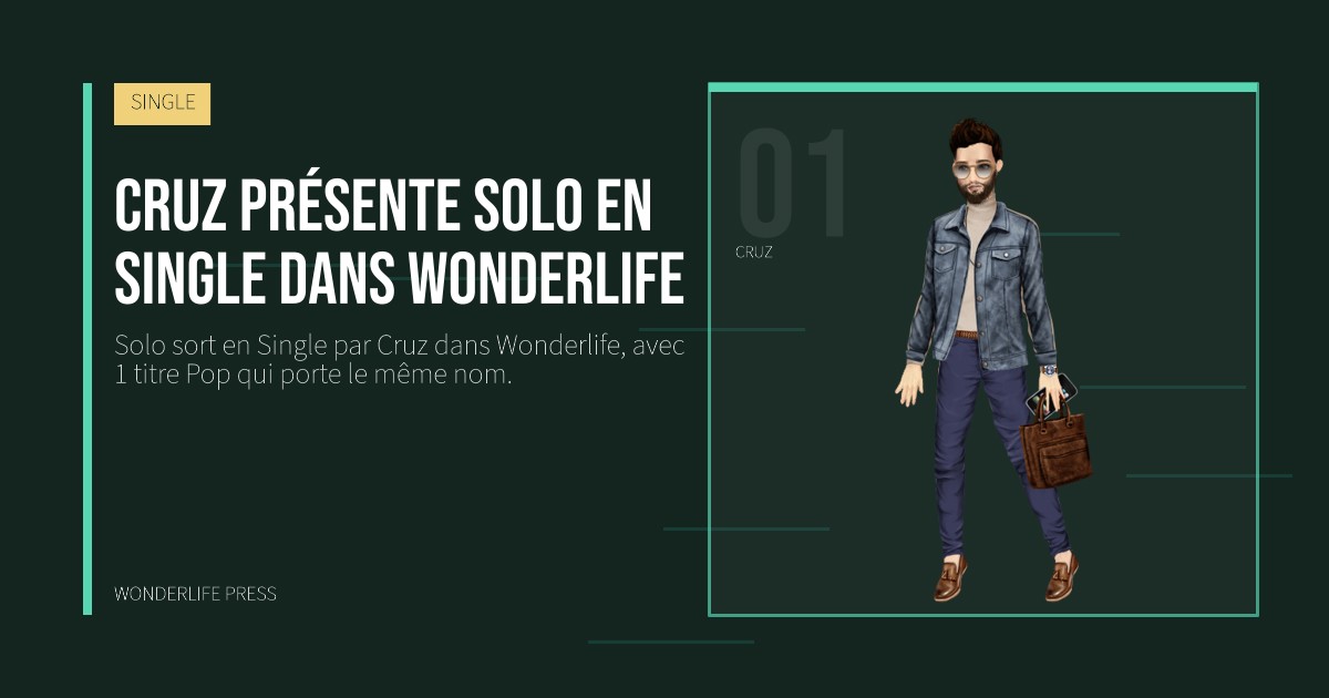 Wonderlife Press: Cruz présente Solo en Single dans Wonderlife. portrait des artistes. SINGLE.