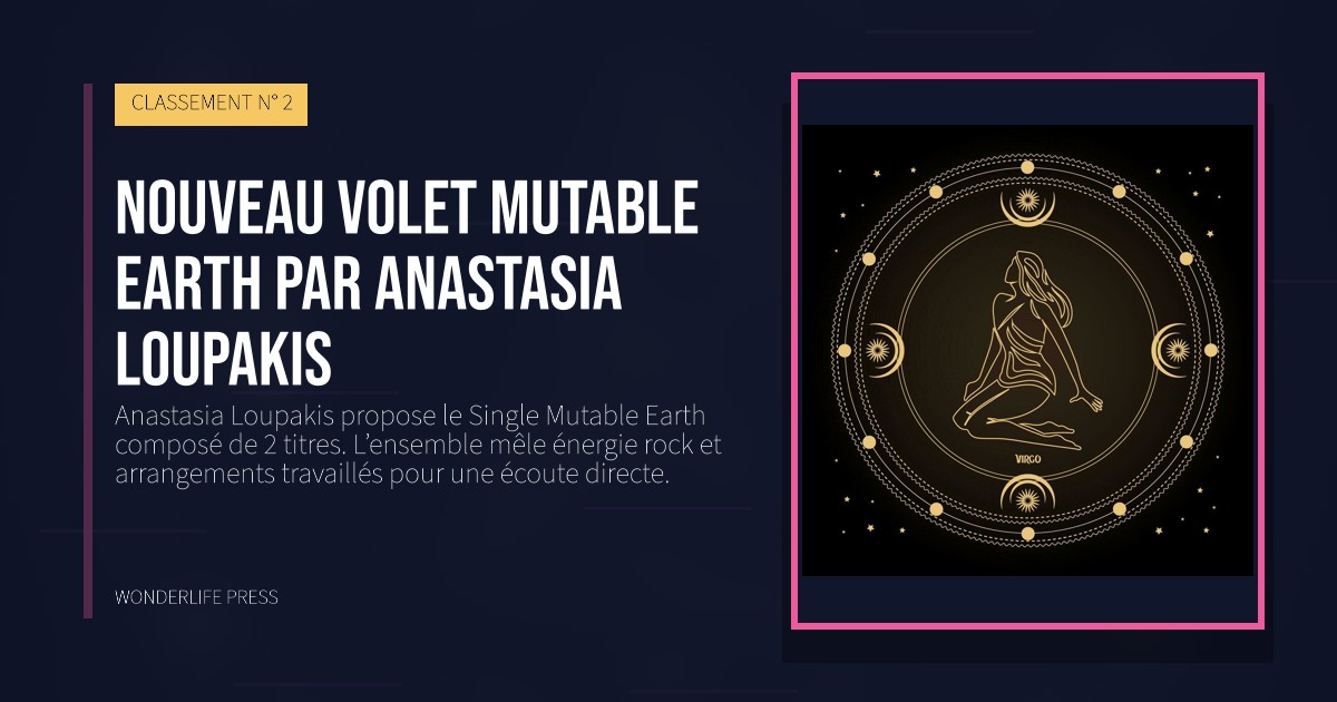 Wonderlife Press: nouveau volet mutable Earth par Anastasia Loupakis. pochette de la sortie. CLASSEMENT N° 2.