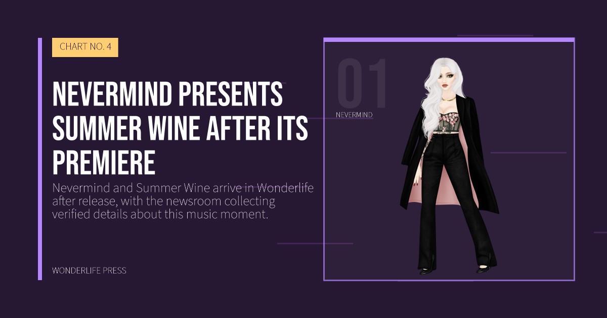 Wonderlife Press: Nevermind presents Summer Wine after its premiere. artist portrait. CHART NO. 4.