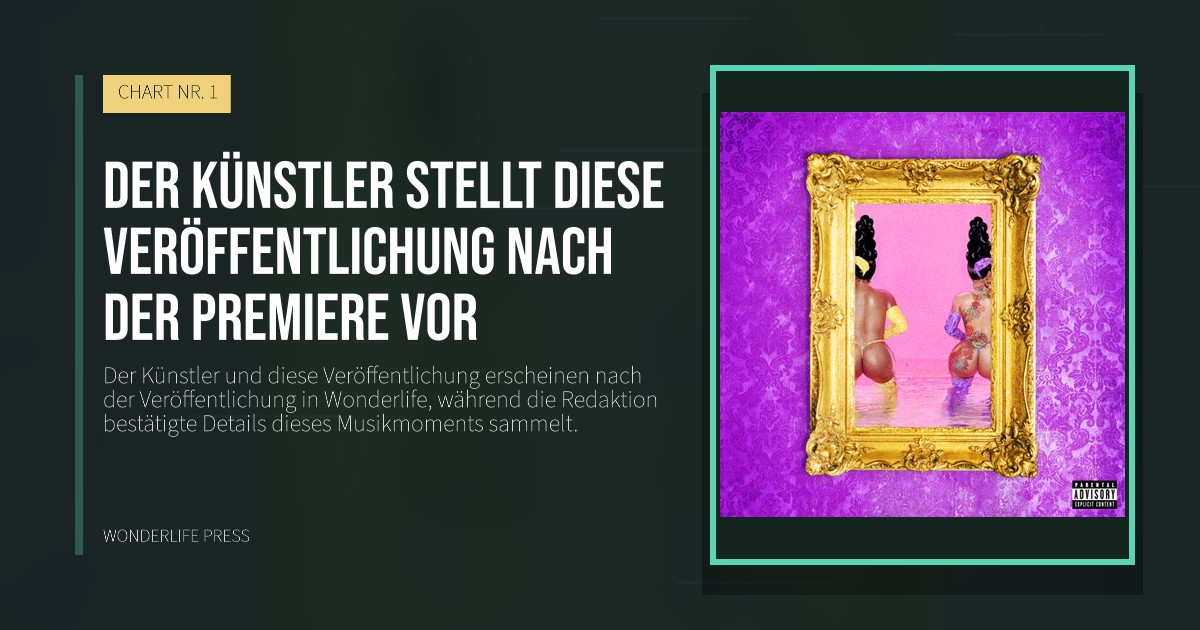 Wonderlife Press: Der Künstler stellt diese Veröffentlichung nach der Premiere vor. Veröffentlichungscover. CHART NR. 1.
