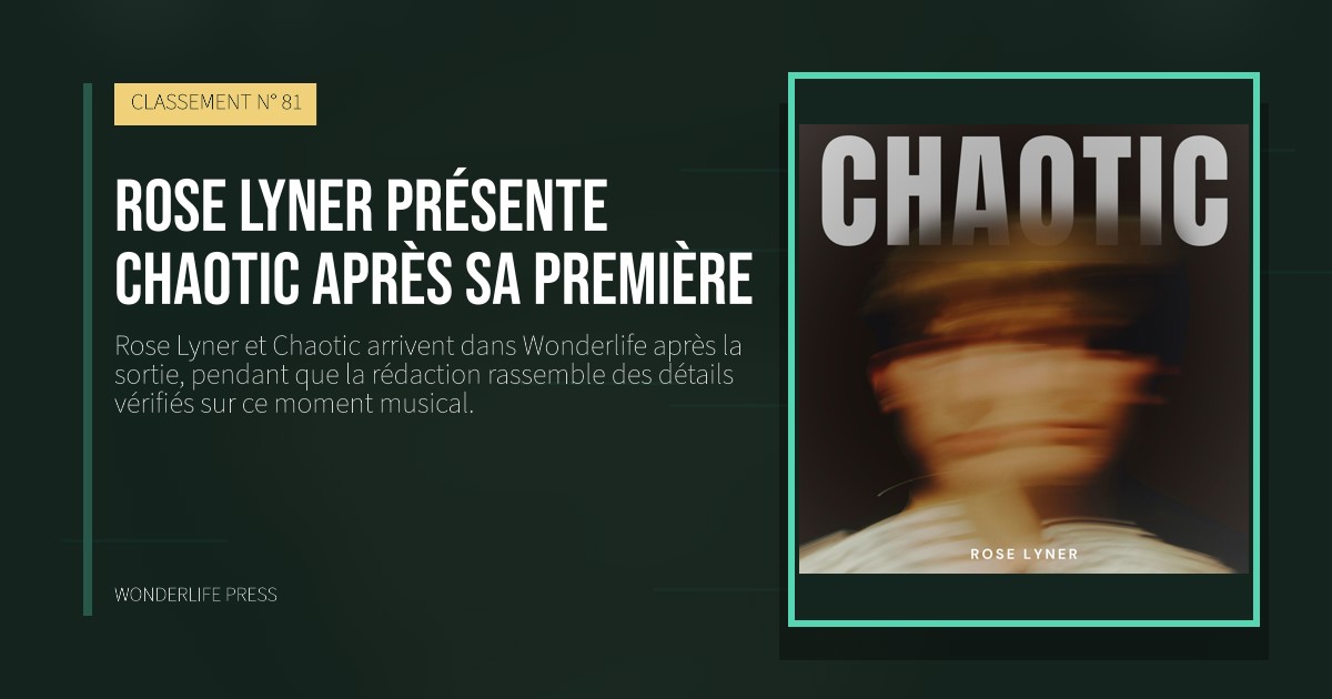 Wonderlife Press: Rose Lyner présente Chaotic après sa première. pochette de la sortie. CLASSEMENT N° 81.