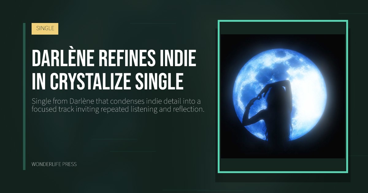 Wonderlife Press: Darlène refines indie in crystalize Single. release artwork. SINGLE.