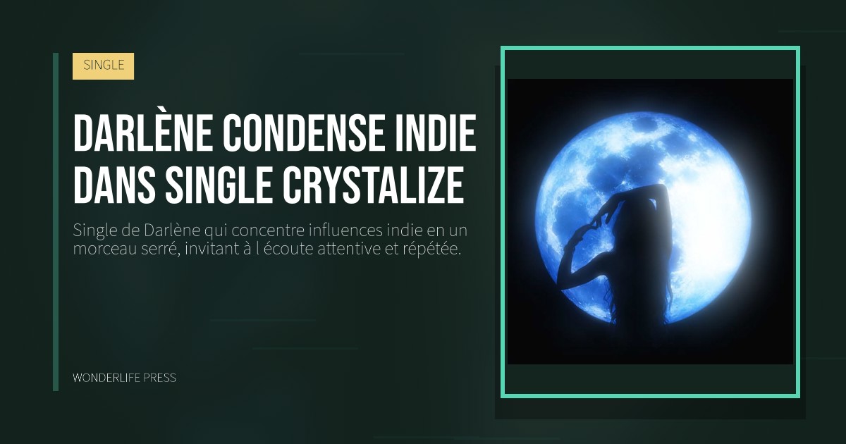 Wonderlife Press: Darlène condense indie dans Single crystalize. pochette de la sortie. SINGLE.